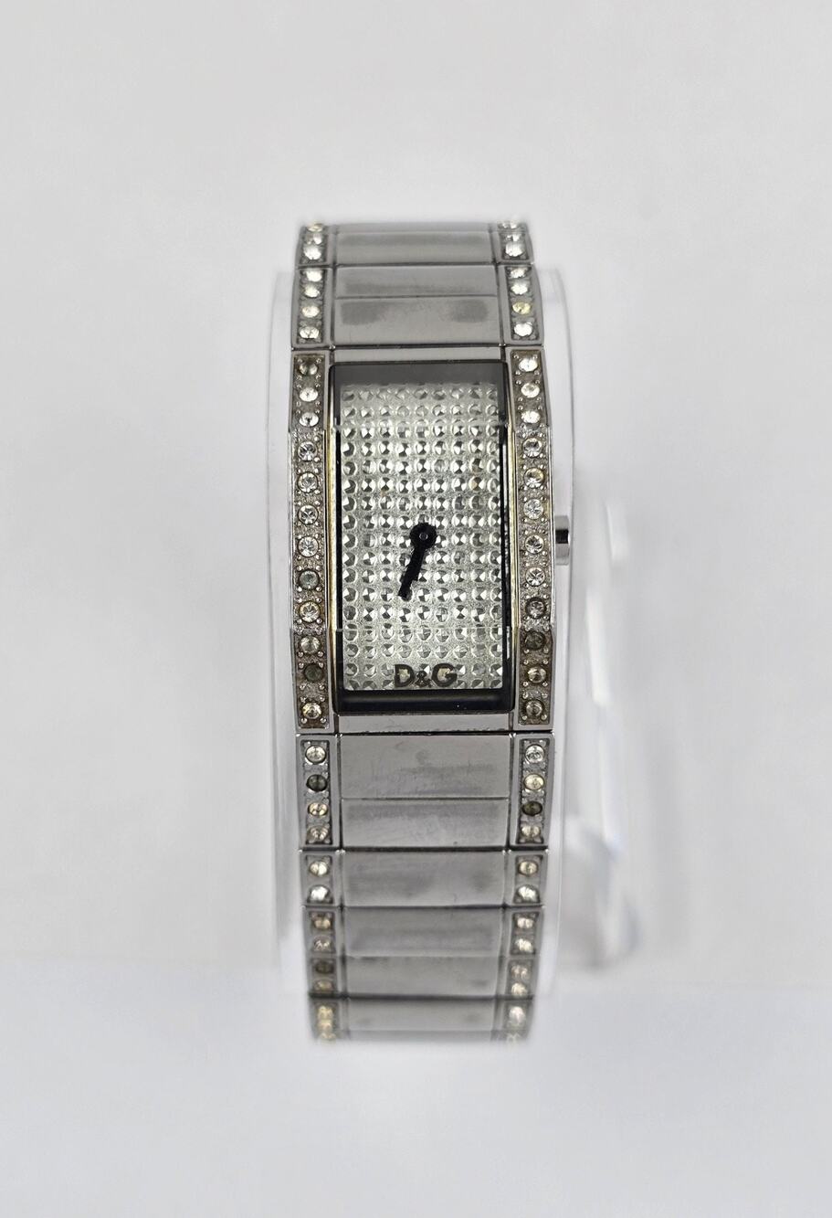 Dolce & Gabbana TIME Men's quartz watch stainless steel bracelet w/ crystals